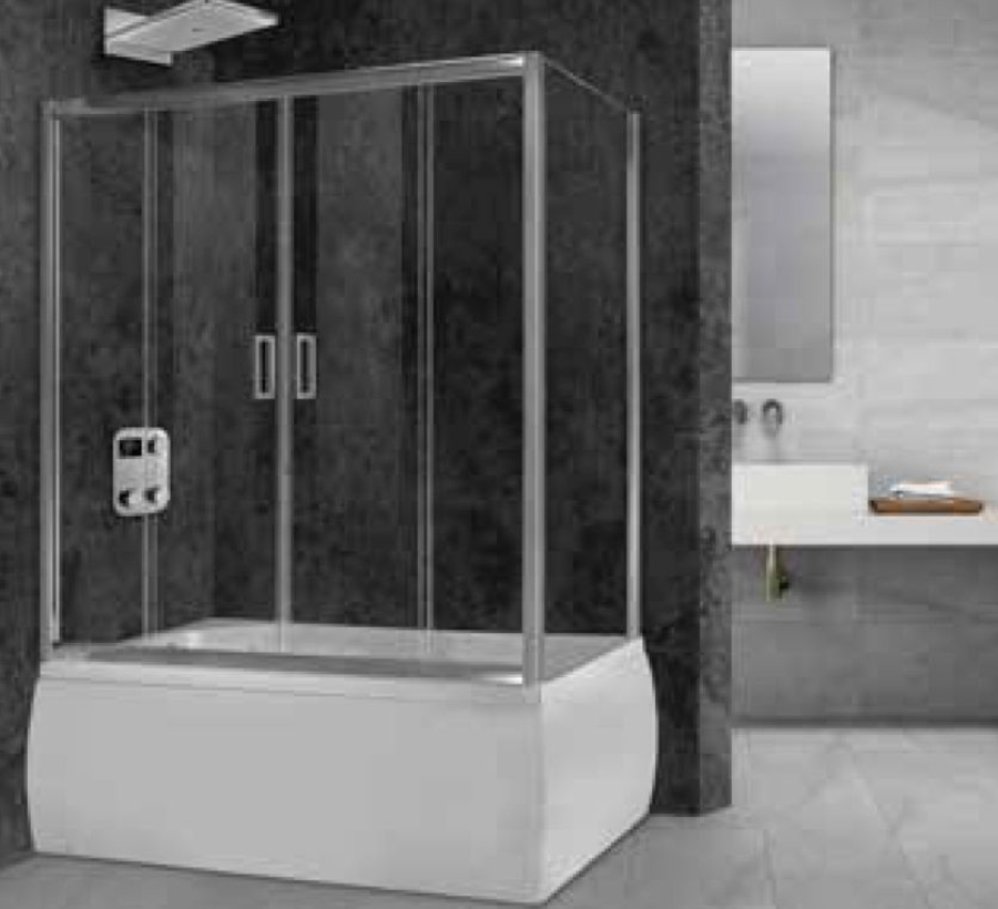 Καμπίνα Μπανιέρας Bathtub 60 Με Σταθερό Πλαϊνό Κρύσταλλο | Κρύσταλλο Ασφαλείας 6mm