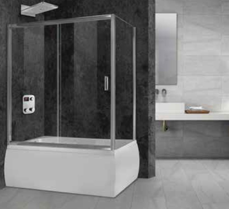 Καμπίνα Μπανιέρας Bathtub 70 Με Σταθερό Πλαϊνό Κρύσταλλο | Κρύσταλλο Διάφανο 6mm 