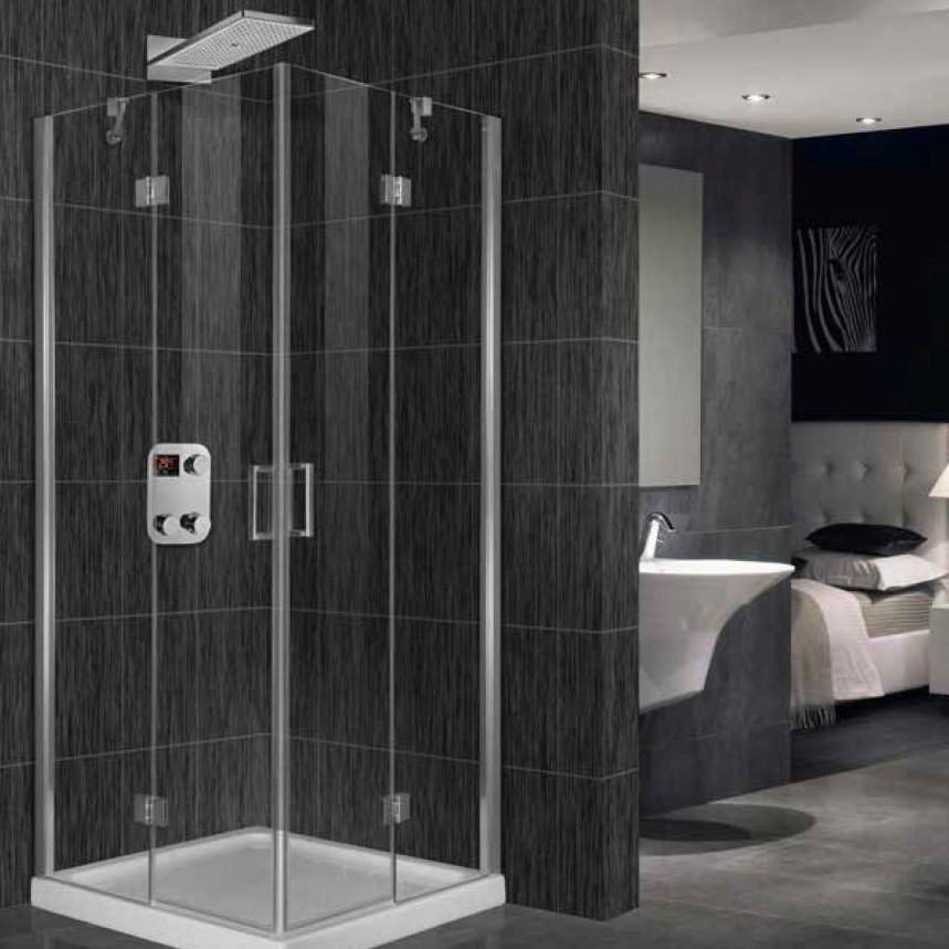 Καμπίνα Μπάνιου Με Είσοδο Από Γωνία Giovanni 6 | Kρύσταλλο Διάφανο 8mm