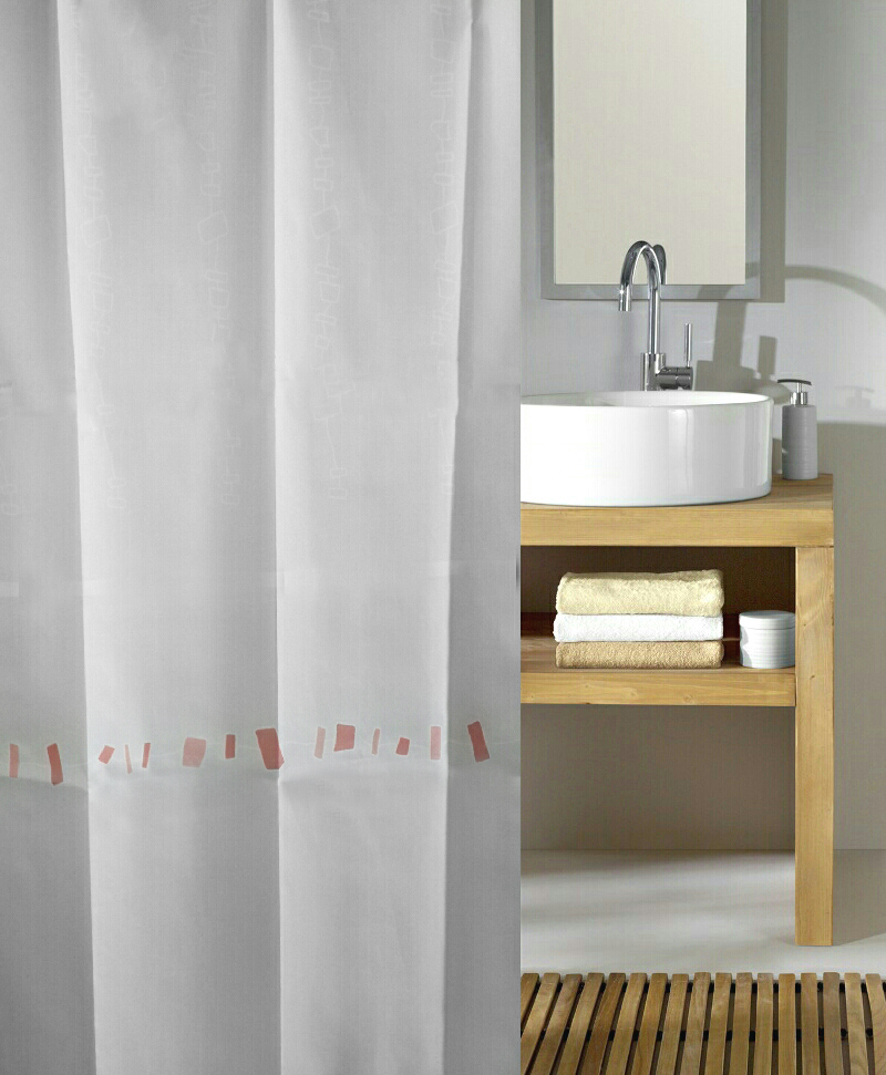 Κουρτίνα Μπάνιου Υφασμάτινη Cometa με ράντες 