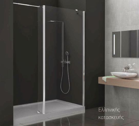 Διαχωριστικό Ντουζιέρας Walk In 6 | Κρύσταλλο Διάφανο 6mm