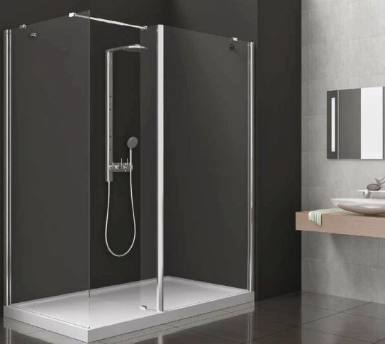 Διαχωριστικό Ντουζιέρας Walk In 7 | Κρύσταλλο Διάφανο 6mm