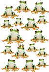 Διακοσμητικά Αυτοκόλλητα Μπάνιου Frogs 