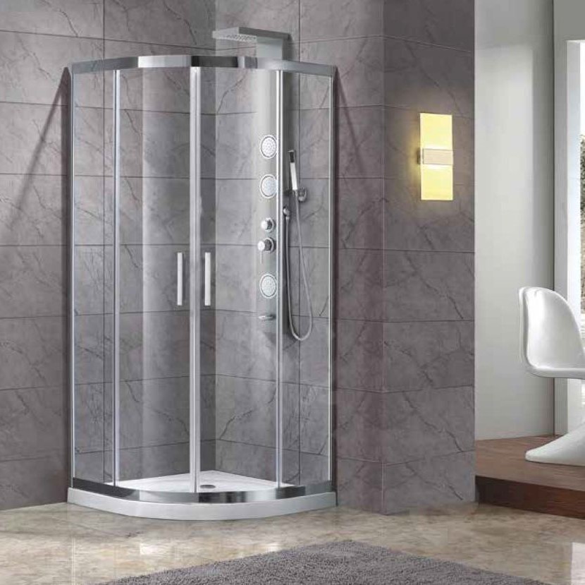 Καμπίνα Μπάνιου Ημικυκλική Με Συρόμενα Φύλλα Hermes 20 | Kρύσταλλο Διάφανο 6mm 