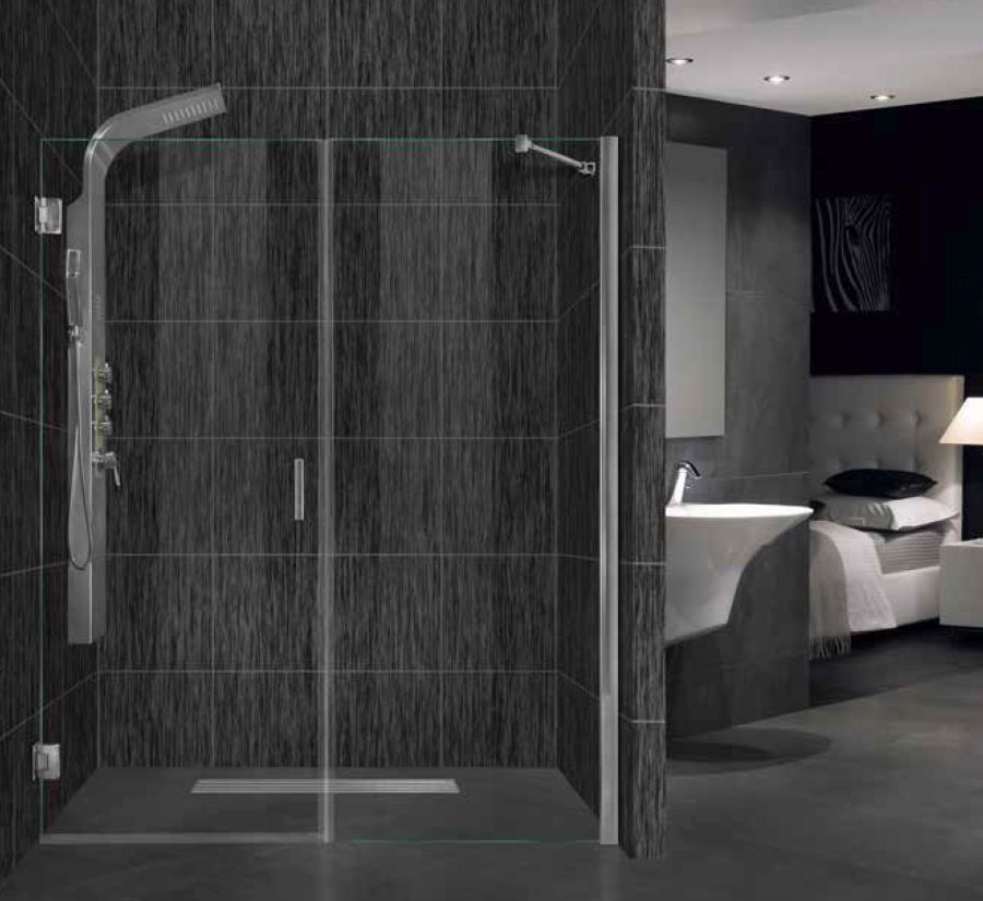 Καμπίνα Μπάνιου Τοίχο-Τοίχο Giovanni 2 | Κρύσταλλο Διάφανο 8mm