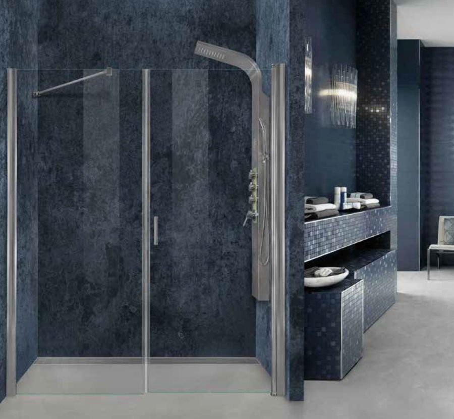 Καμπίνα Τοίχο-Τοίχο Fresh 3 | Kρύσταλλο Διάφανο 6mm