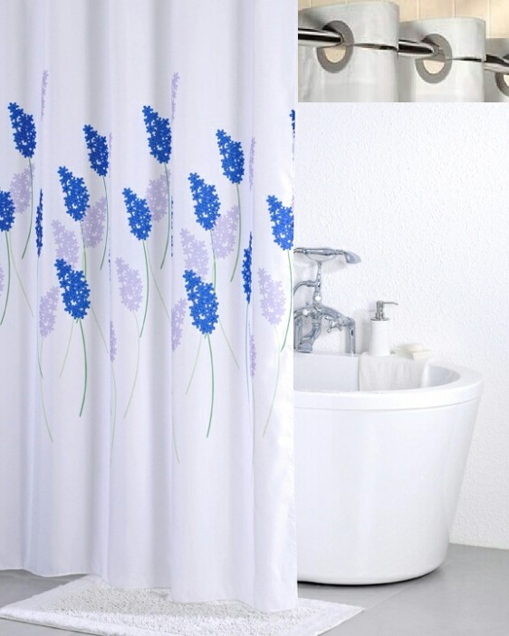 Κουρτίνα Μπάνιου Lavender Με Τρουκς