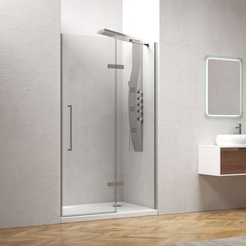 Καμπίνα Μπάνιου Τοίχο-Τοίχο Moντέλο Tinos 400 | Kρύσταλλο Διάφανο 8mm