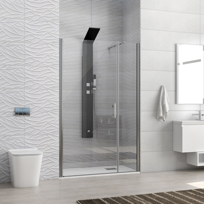 Καμπίνα Μπάνιου Τοίχο-Τοίχο Moντέλο S5 | Kρύσταλλο Διάφανο 6mm