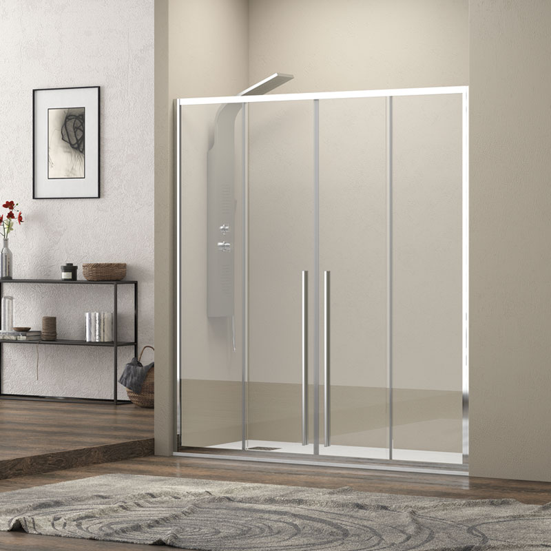 Καμπίνα Μπάνιου Τοίχο-Τοίχο Συρόμενη Moντέλο Elysium 600 | Kρύσταλλο Διάφανο 8mm