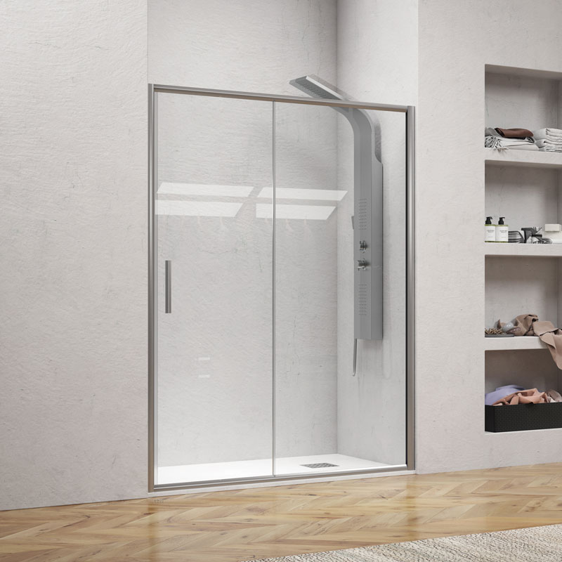 Καμπίνα Μπάνιου Τοίχο-Τοίχο Συρόμενη Moντέλο Efe 400 | Kρύσταλλο Διάφανο 5mm