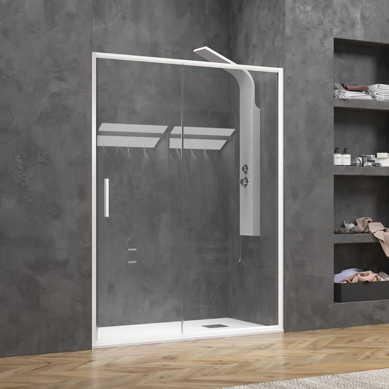 Καμπίνα Μπάνιου Τοίχο-Τοίχο Συρόμενη Moντέλο Efe 400 | Kρύσταλλο Διάφανο 5mm