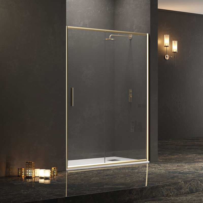 Καμπίνα Μπάνιου Τοίχο-Τοίχο Συρόμενη Moντέλο Efe 400 | Kρύσταλλο Διάφανο 5mm