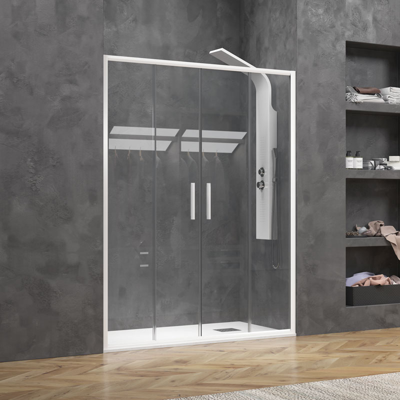 Καμπίνα Μπάνιου Τοίχο-Τοίχο Συρόμενη Moντέλο Efe 600 | Kρύσταλλο Διάφανο 5mm