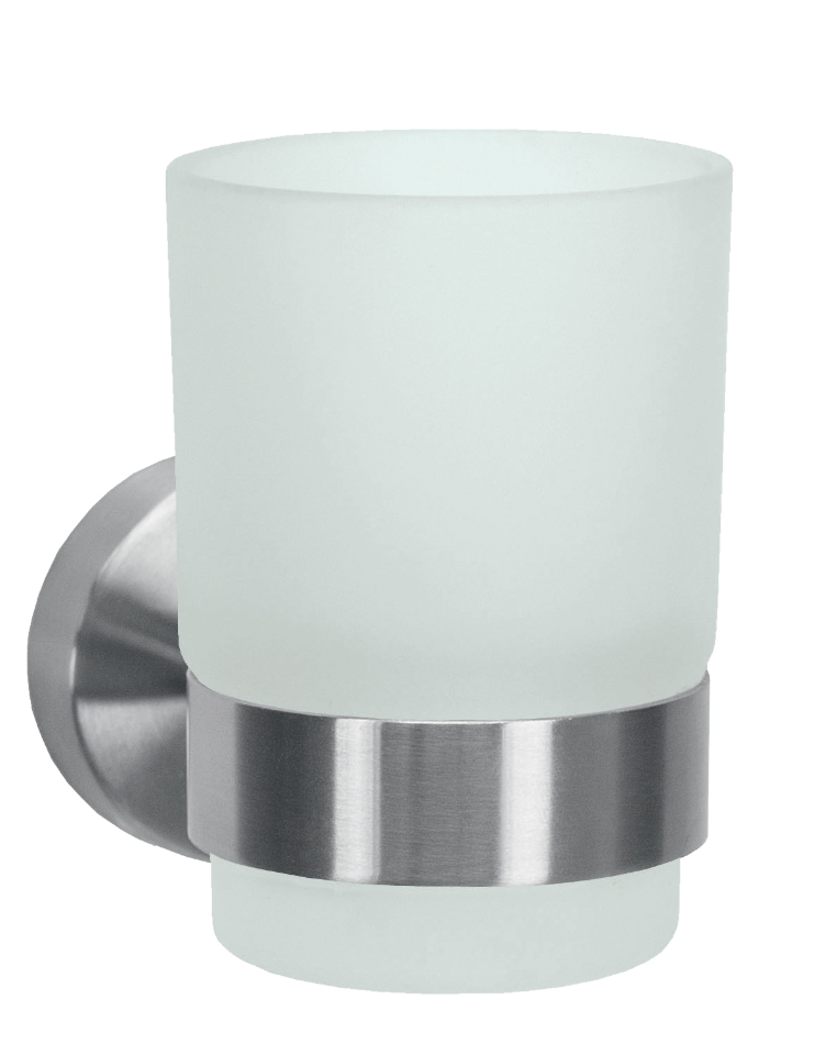 Ποτηροθήκη Allegra Επιτοίχια Από Ανοξείδωτο Ατσάλι και Γυαλί