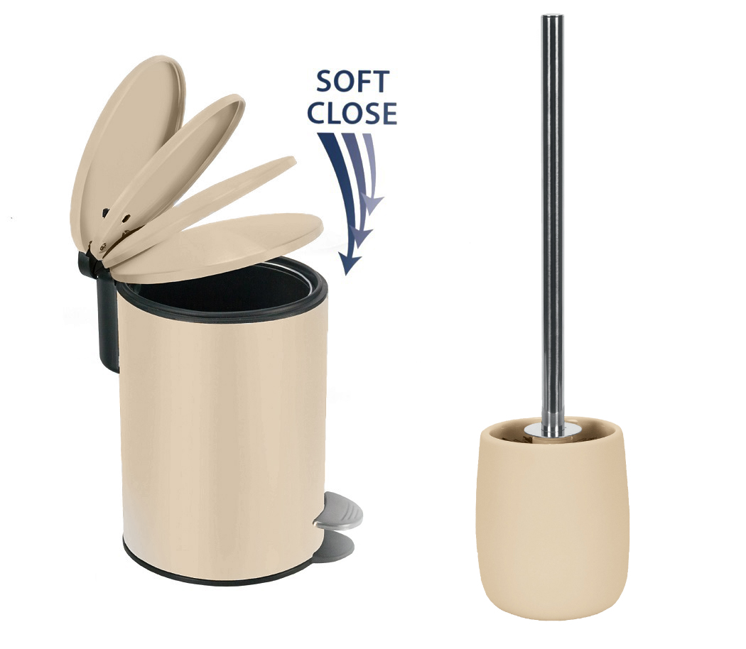 Σετ Καλάθι 3lt με απαλό κλείσιμο & Πιγκάλ Eclipse Beige