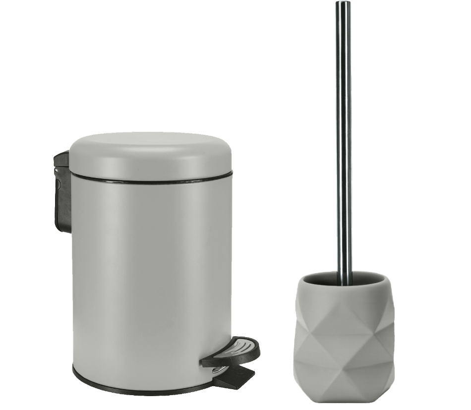 Σετ Καλάθι 3lt & Πιγκάλ One Gray