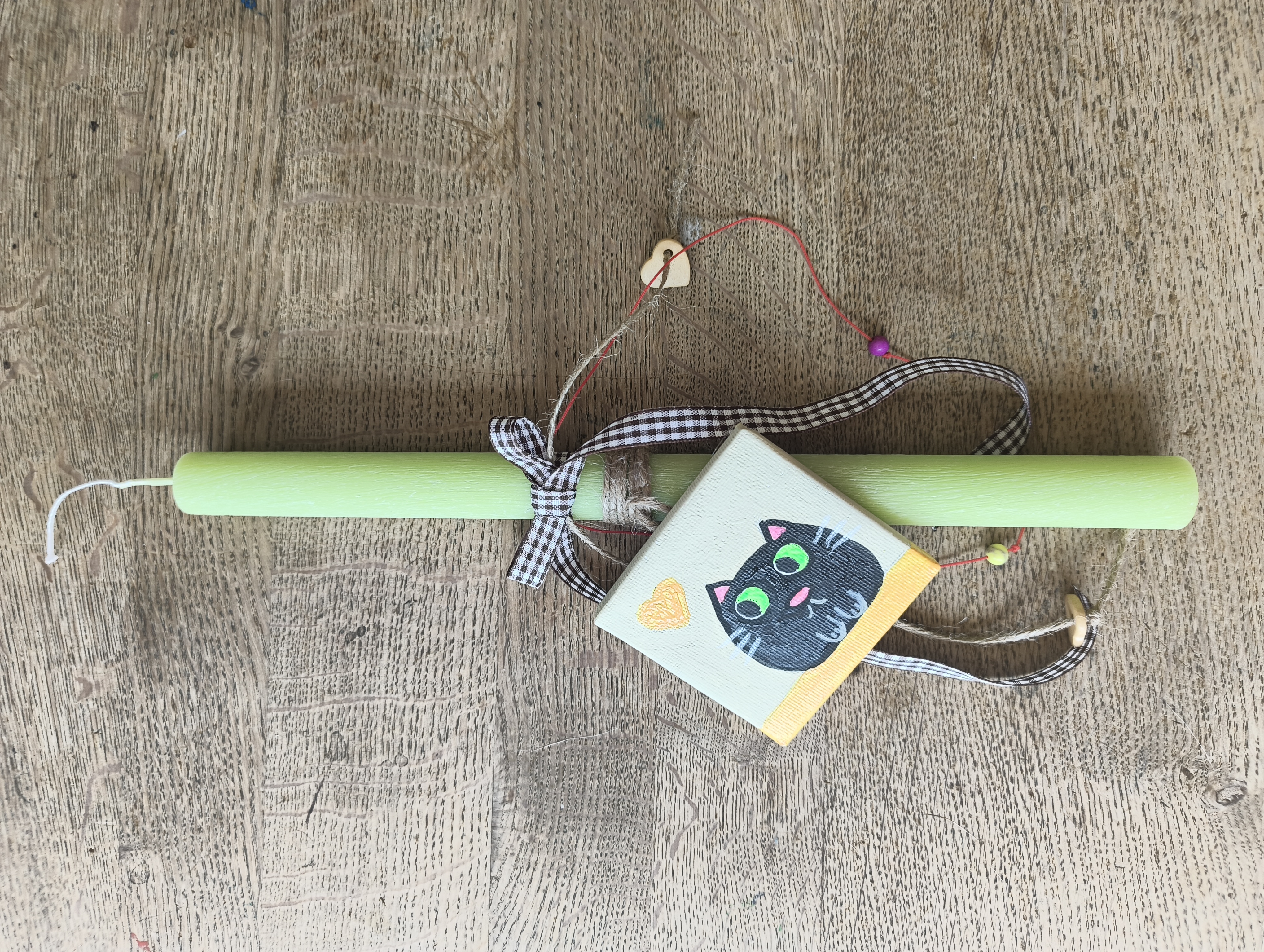 Λαμπάδα Χειροποίητη Black Cat