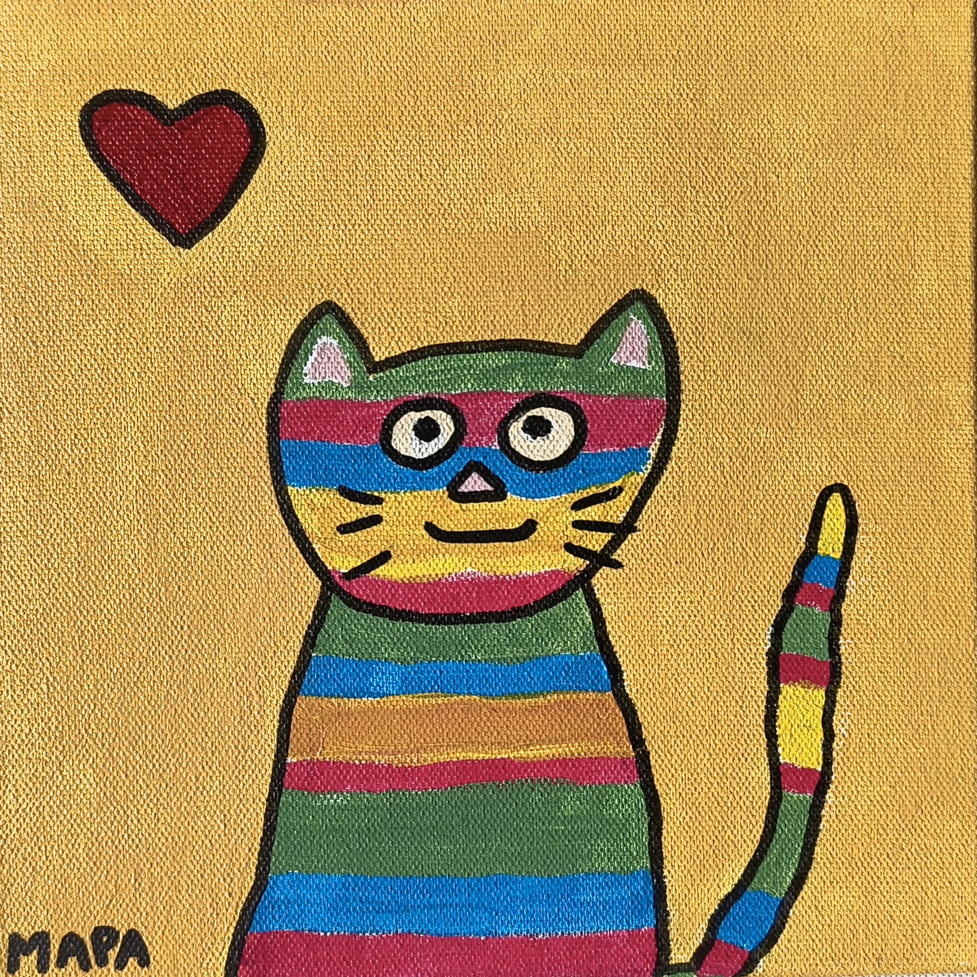 Καδράκι Stripy Cat