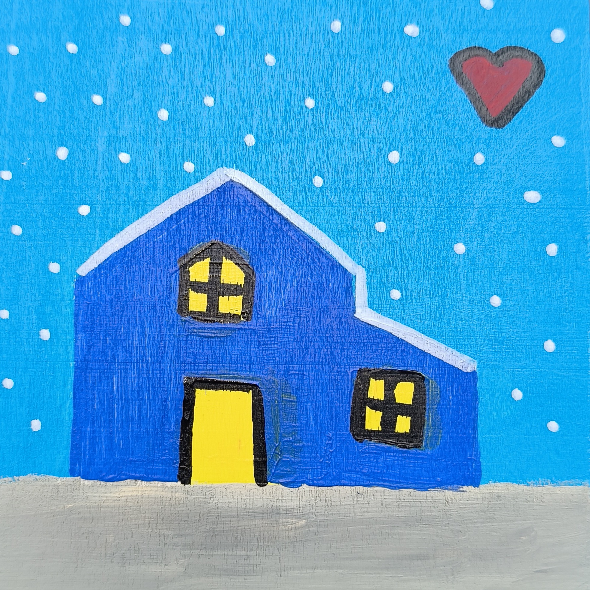 Καδράκι Blue Winter House 