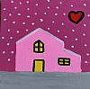 Καδράκι Pink Winter House 